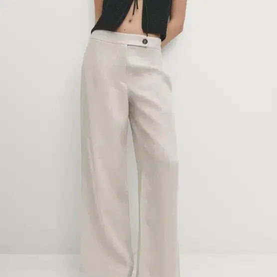 [BUNJANG] Massimo Dutti Linen Straight Leg Pants / 마시모두띠 100% 리넨 스트레이트 레그 팬츠 (40)