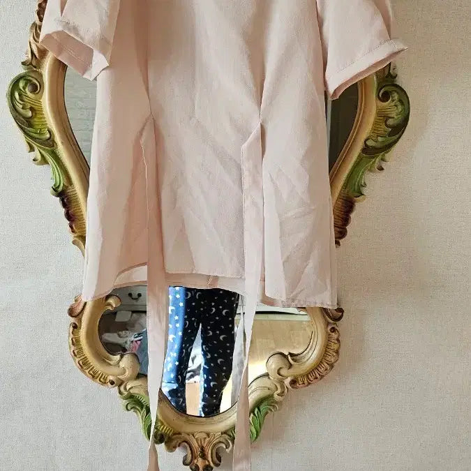 [SOLD OUT] 여성 핑크 리본 블라우스 55사이즈