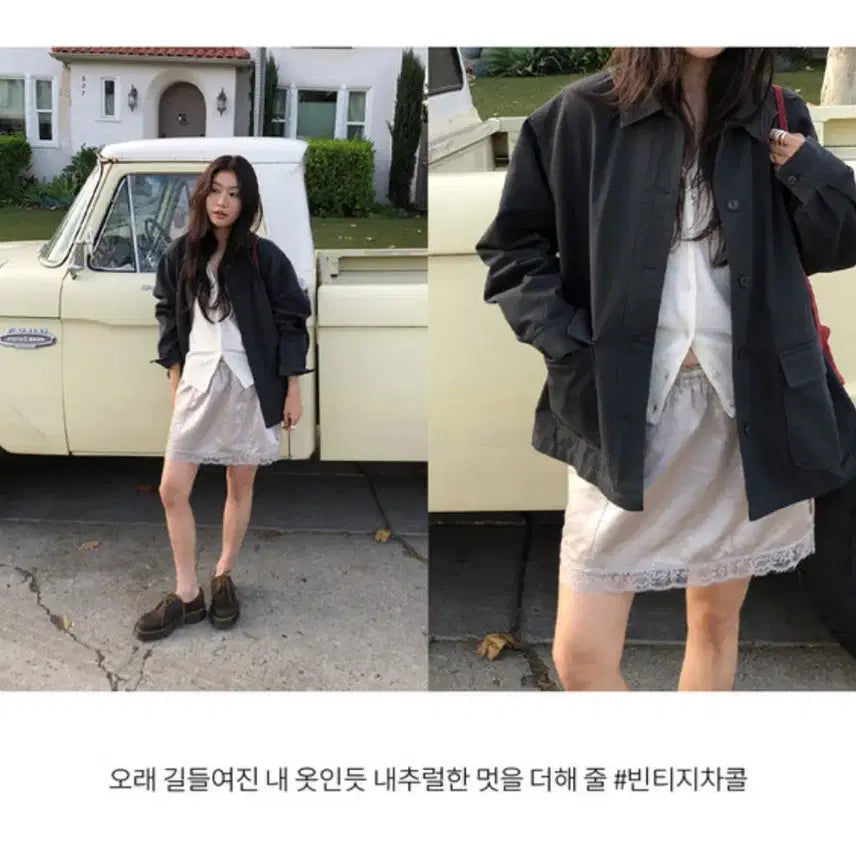 [SOLD OUT] (새상품) 언더비 Mayvi 프레스토 워싱 자켓 (차콜)