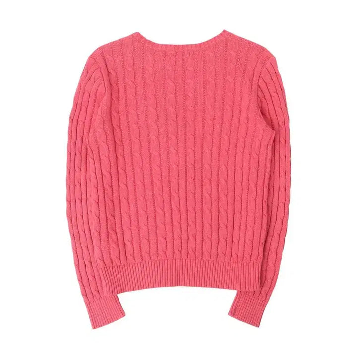 [BUNJANG] Polo Ralph Lauren Cable Knit Sweater / 폴로 랄프로렌 핑크 케이블 니트