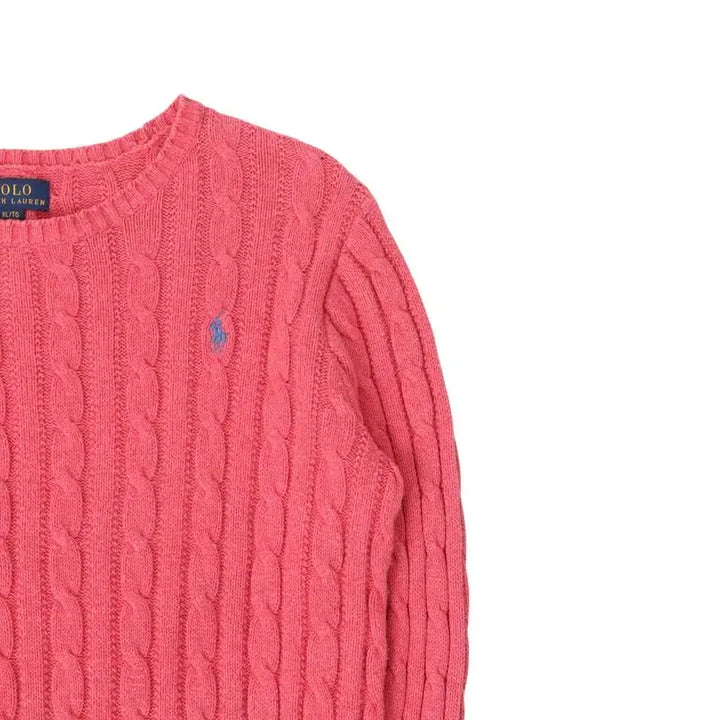 [BUNJANG] Polo Ralph Lauren Cable Knit Sweater / 폴로 랄프로렌 핑크 케이블 니트