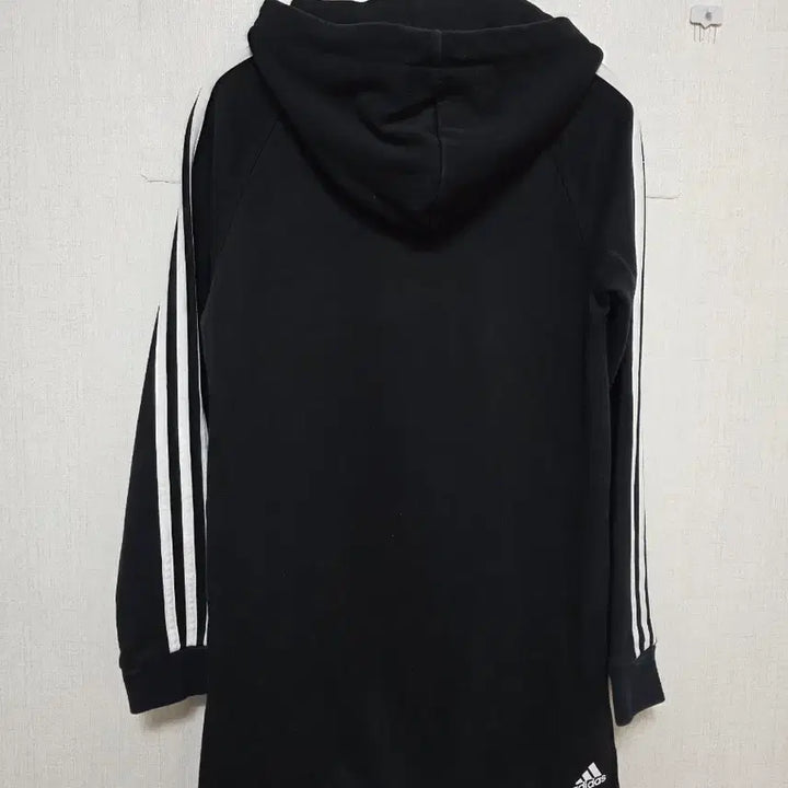 [BUNJANG] Adidas Tri-Stripe Long Hoodie Black / 아디다스 삼선 롱후드티 블랙