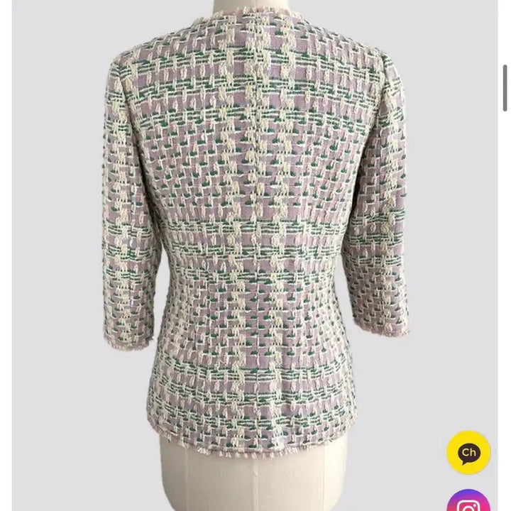 [SOLD OUT] ( 새상품 ) 믹스 7부 트위드 자켓