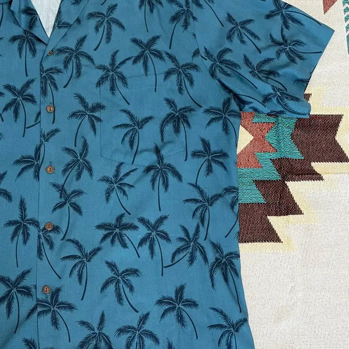 [BUNJANG] Two Palms Palm Tree Aloha Hawaiian Shirt / 투팜즈 팜트리 알로하 하와이안 셔츠