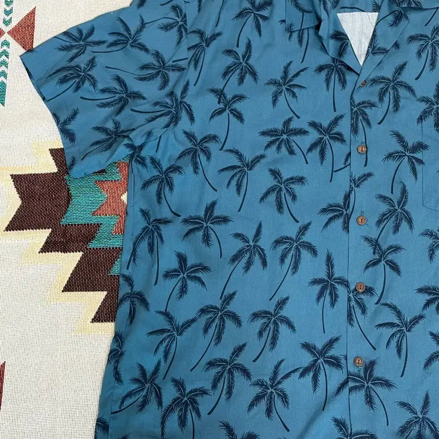[BUNJANG] Two Palms Palm Tree Aloha Hawaiian Shirt / 투팜즈 팜트리 알로하 하와이안 셔츠