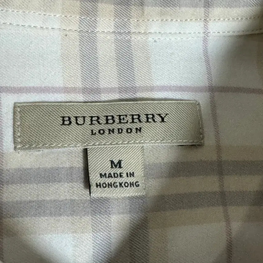 [BUNJANG] Burberry Classic Nova Check Shirt / 버버리 화이트 클래식 노바체크 셔츠