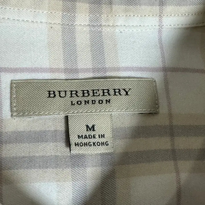 [BUNJANG] Burberry Classic Nova Check Shirt / 버버리 화이트 클래식 노바체크 셔츠