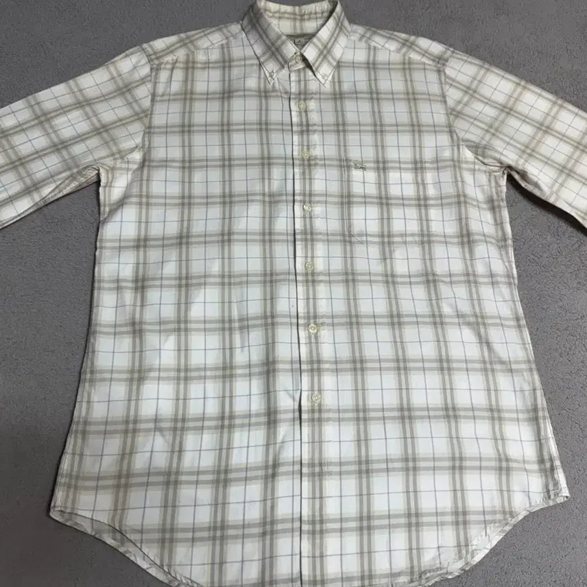 [BUNJANG] Burberry Classic Nova Check Shirt / 버버리 화이트 클래식 노바체크 셔츠