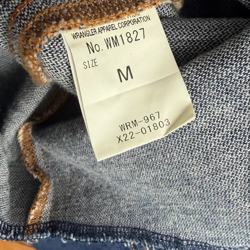[BUNJANG] Wrangler WM1827 Cut-Off Western Denim Shirt / 랭글러 웨스턴 데님셔츠 (컷오프 디테일)