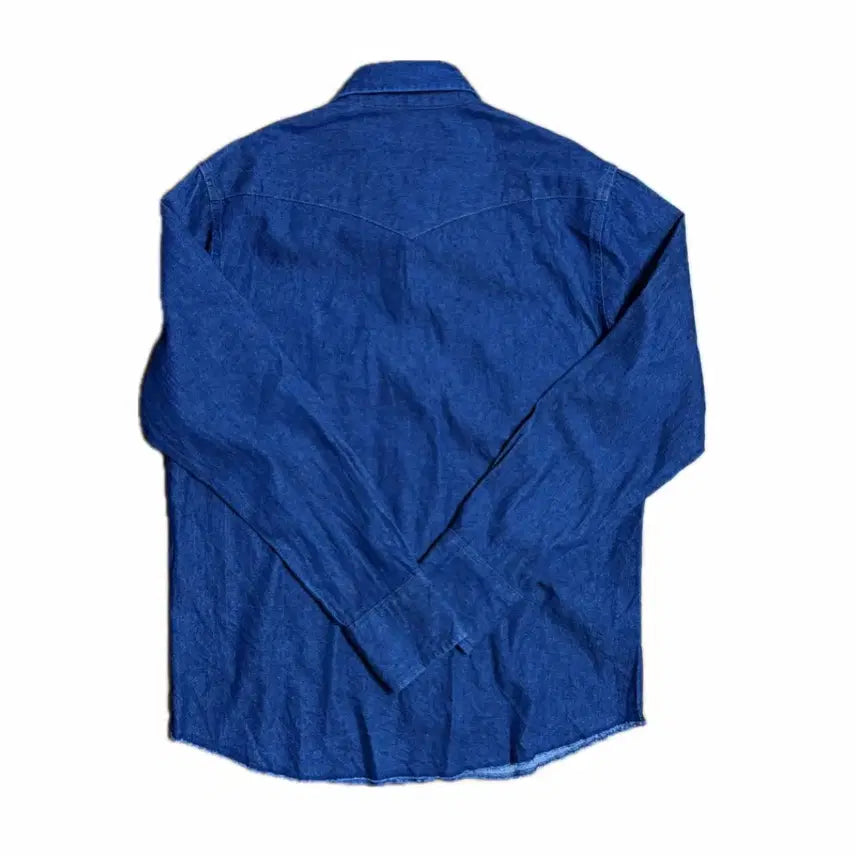 [BUNJANG] Wrangler WM1827 Cut-Off Western Denim Shirt / 랭글러 웨스턴 데님셔츠 (컷오프 디테일)
