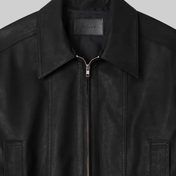 [SOLD OUT] 바우로 크롭 레더 자켓 L