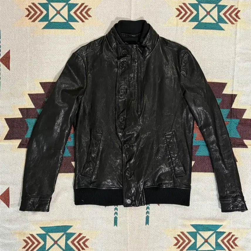 [SOLD OUT] 테이트 사선 아티잔 바이커 레더자켓