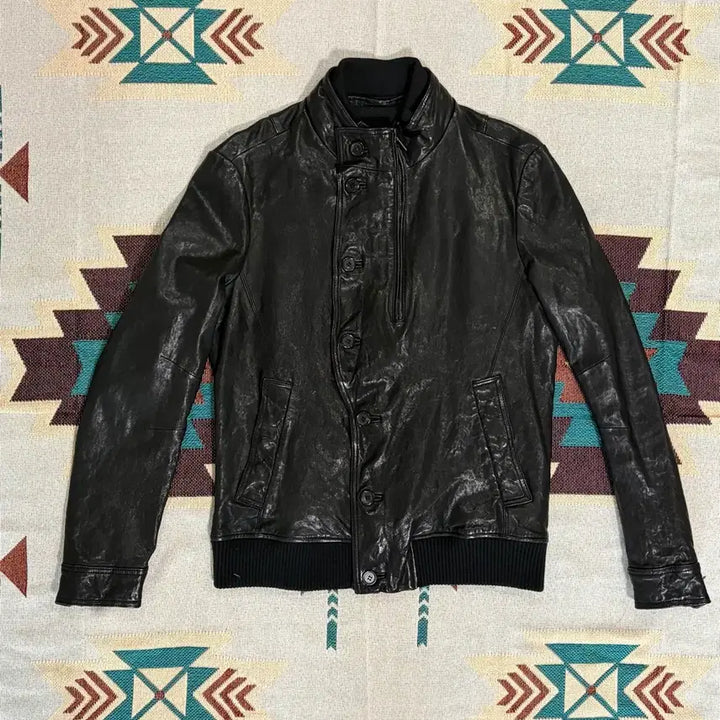 [SOLD OUT] 테이트 사선 아티잔 바이커 레더자켓