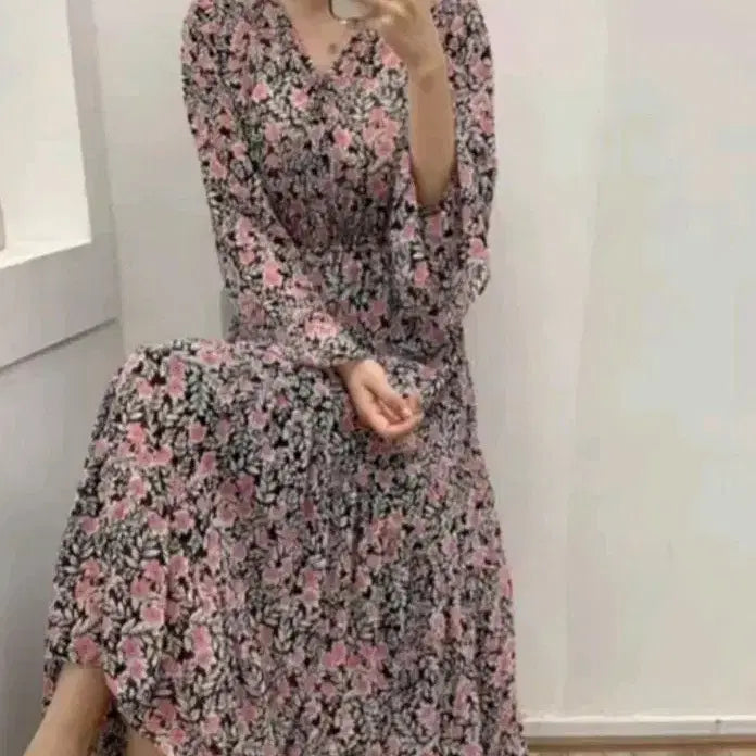 [SOLD OUT] 쪼그리 쉬폰 롱원피스