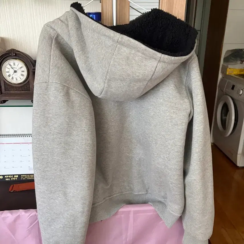 [BUNJANG] Fleece Lined Hoodie (Gray) - XL Size / 안감 털달린 후드티