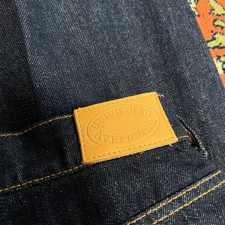 [BUNJANG] AVIE MUAH Indigo Denim Trousers / [1사이즈] AVIE MUAH 아비에무아 와이드 핀턱 인디고 데님 팬츠