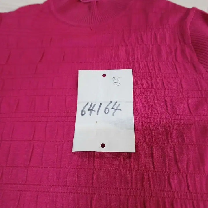 [BUNJANG] Pink Short Sleeve Knit Top / 핑크색 반팔 니트 티셔츠80~85사이즈여름  64164