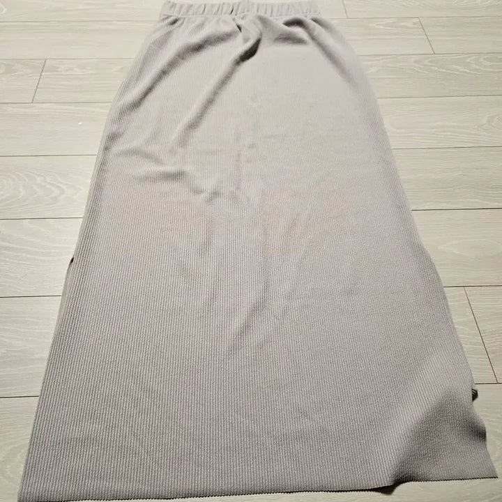 [BUNJANG] Long Ribbed Skirt Set / 골지 롱 스커트 블랙/베이지 55 사이즈 2벌
