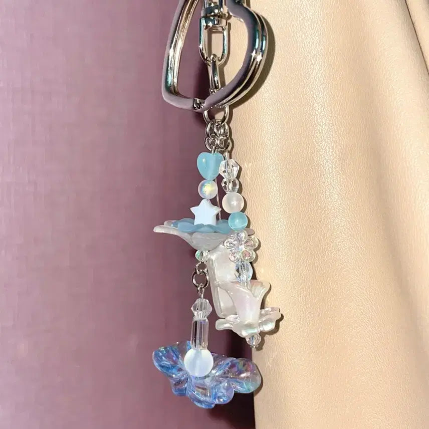 [BUNJANG] Summer Garden Beaded Keyring / 여름정원 비즈 키링_켜켜이 쌓이는 파도
