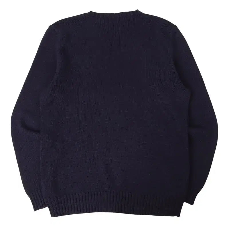 [BUNJANG] Polo Ralph Lauren Navy Red Pony Knit Sweater / 폴로 랄프로렌 네이비 레드포니 라운드 니트