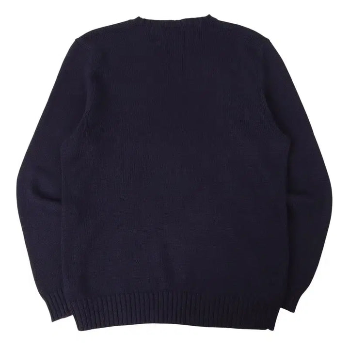[BUNJANG] Polo Ralph Lauren Navy Red Pony Knit Sweater / 폴로 랄프로렌 네이비 레드포니 라운드 니트