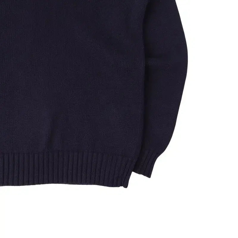 [BUNJANG] Polo Ralph Lauren Navy Red Pony Knit Sweater / 폴로 랄프로렌 네이비 레드포니 라운드 니트