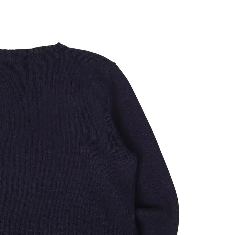 [BUNJANG] Polo Ralph Lauren Navy Red Pony Knit Sweater / 폴로 랄프로렌 네이비 레드포니 라운드 니트