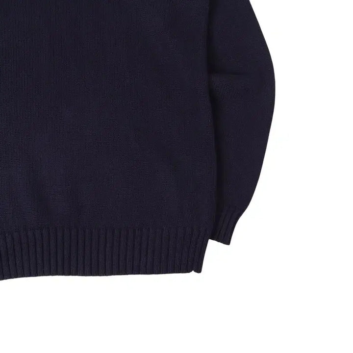 [BUNJANG] Polo Ralph Lauren Navy Red Pony Knit Sweater / 폴로 랄프로렌 네이비 레드포니 라운드 니트