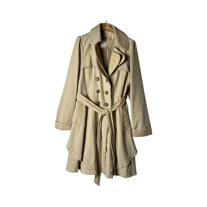 [SOLD OUT] [Axes Femme] 엑시즈팜 레이스업 양산형 트렌치코트