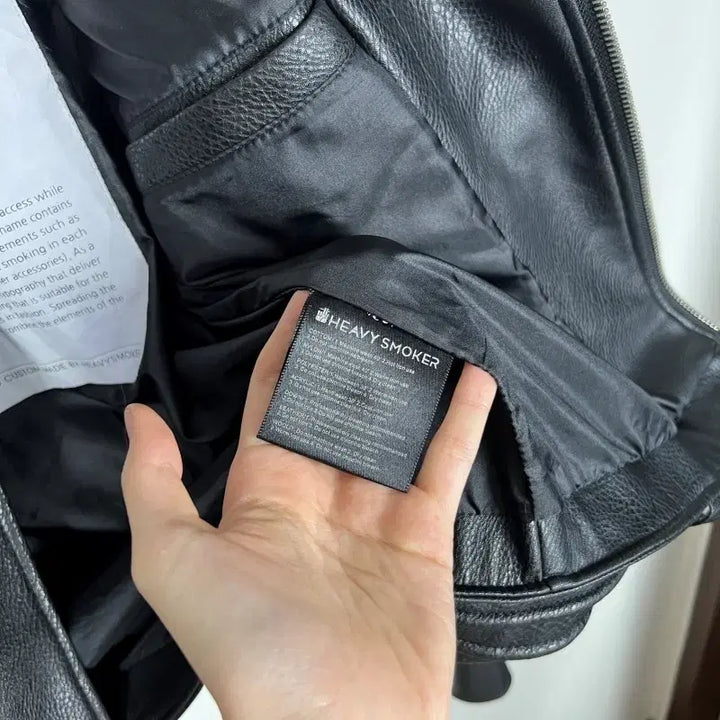 [BUNJANG] Heavy Smoker Leather Rider Jacket Black M / 헤비스모커/가죽 라이더 자켓 블랙 남M 95/라덴
