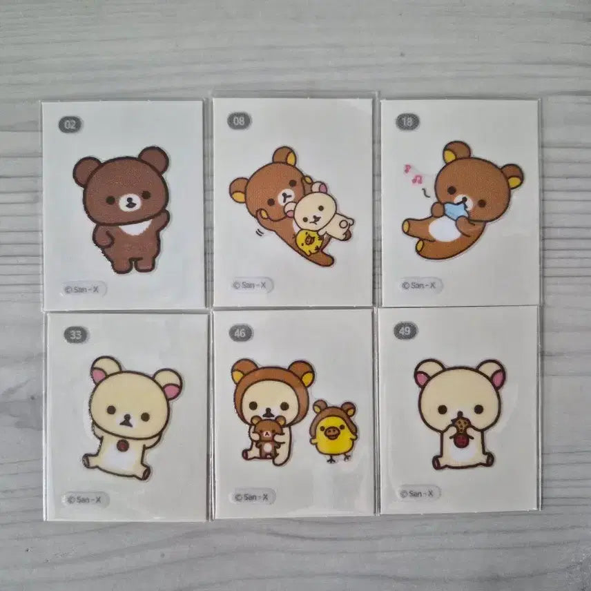 [SOLD OUT] [일괄판매] 리락쿠마띠부씰 6종