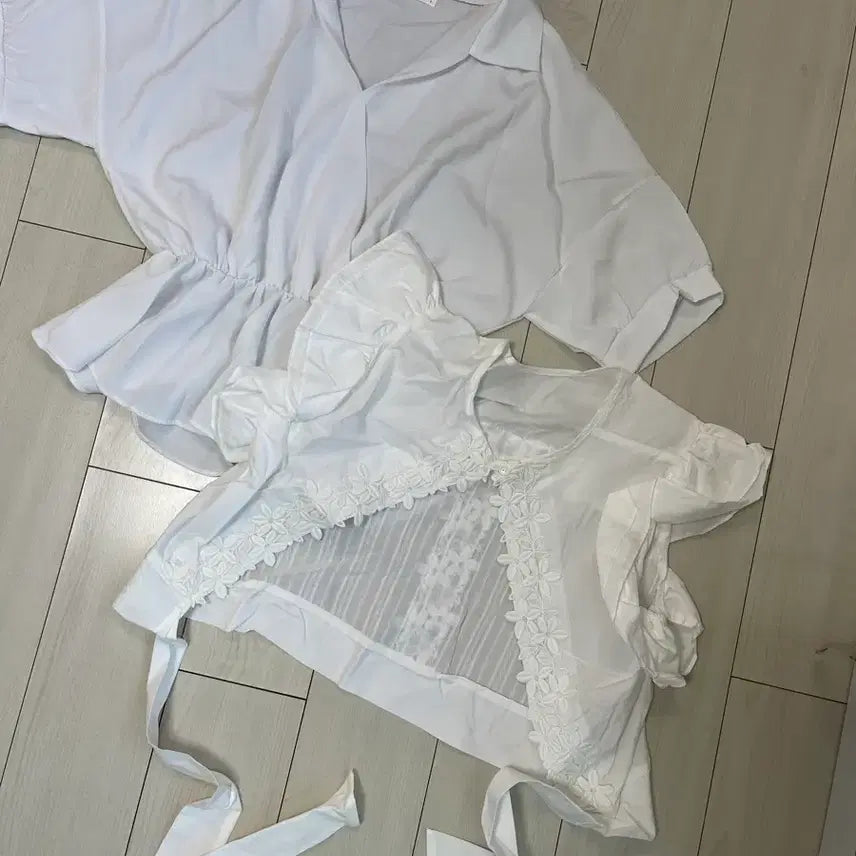 [SOLD OUT] 화이트 블라우스 3종 일괄판매 free사이즈