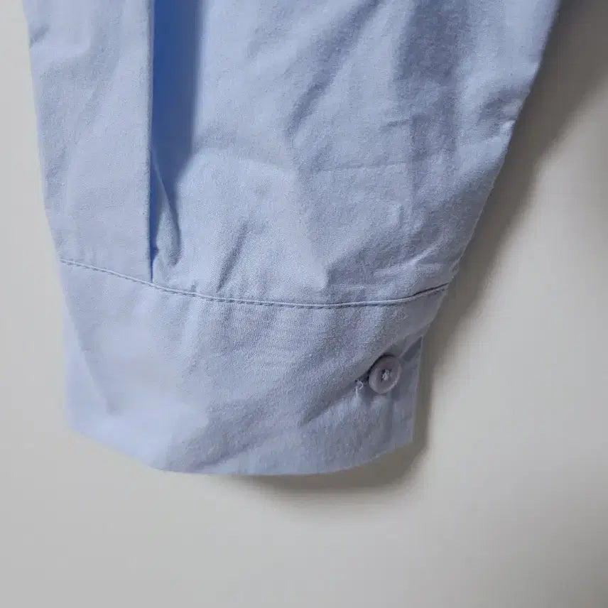 [BUNJANG] Sky Blue Crop Shirt / 하늘색 크롭 셔츠