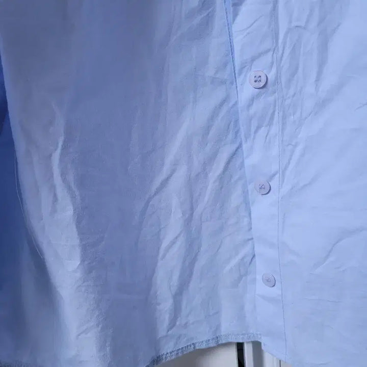 [BUNJANG] Sky Blue Crop Shirt / 하늘색 크롭 셔츠