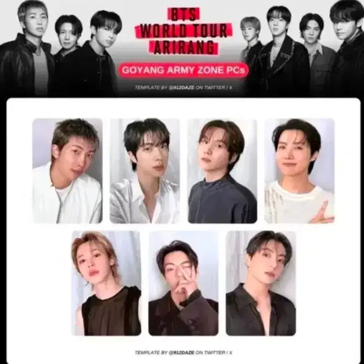 [BUNJANG] BTS Arirang Goyang Photocard Set / 방탄소년단 아리랑 고양 포토카드 7장 세트