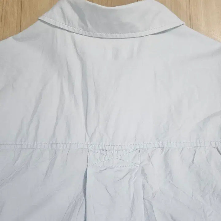 [BUNJANG] Kirsh Sky Blue Cropped Short-Sleeve Shirt / [KIRSH] 키르시 하늘색 크롭 반팔셔츠 L