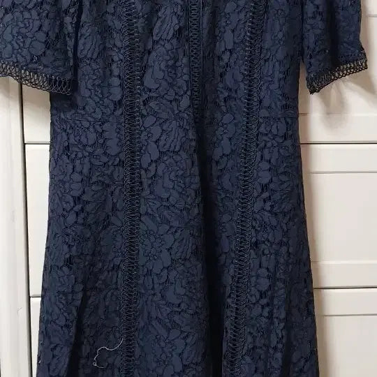 [BUNJANG] Keith Navy Lace Long Dress / 키이스원피스