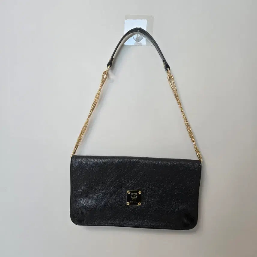 [BUNJANG] MCM Black Leather Shoulder Bag / Clutch Bag / MCM 엠씨엠 상태굿 멋스러운 숄더겸  클러치백