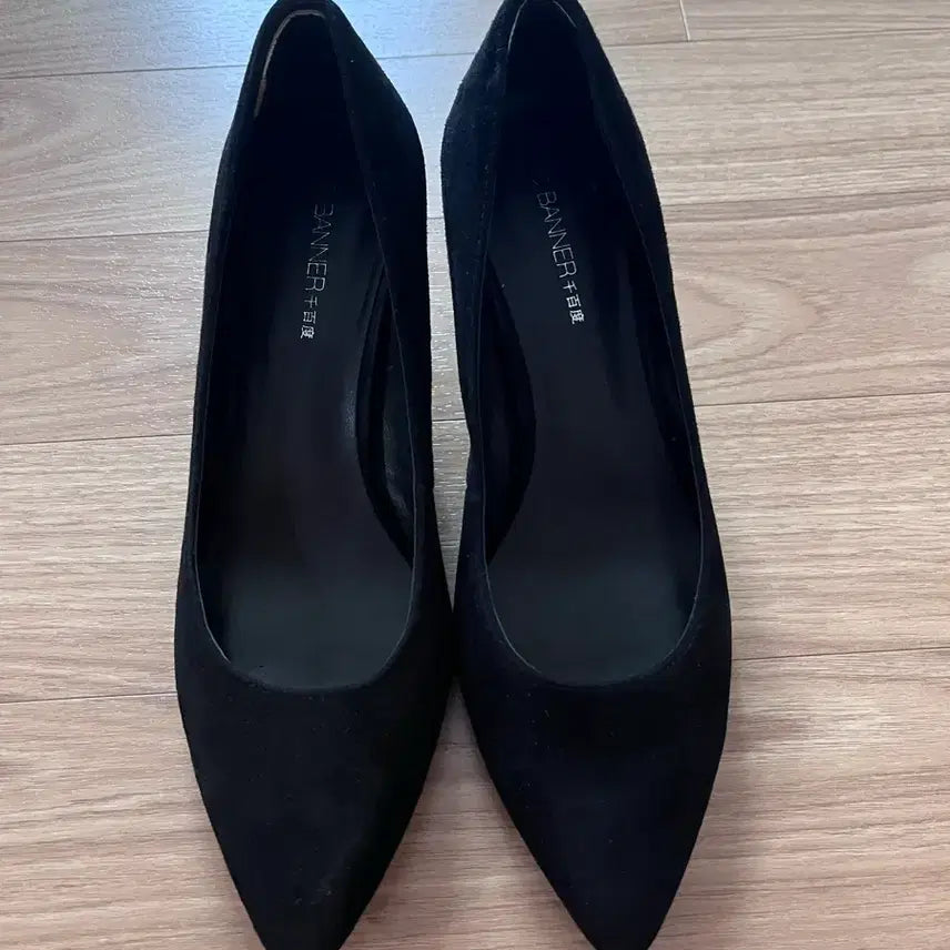 [BUNJANG] C.BANNER Black Suede Leather Heels 235mm / (거의 새상품)C.BANNER 양가죽 블랙 스웨이드 힐 235mm