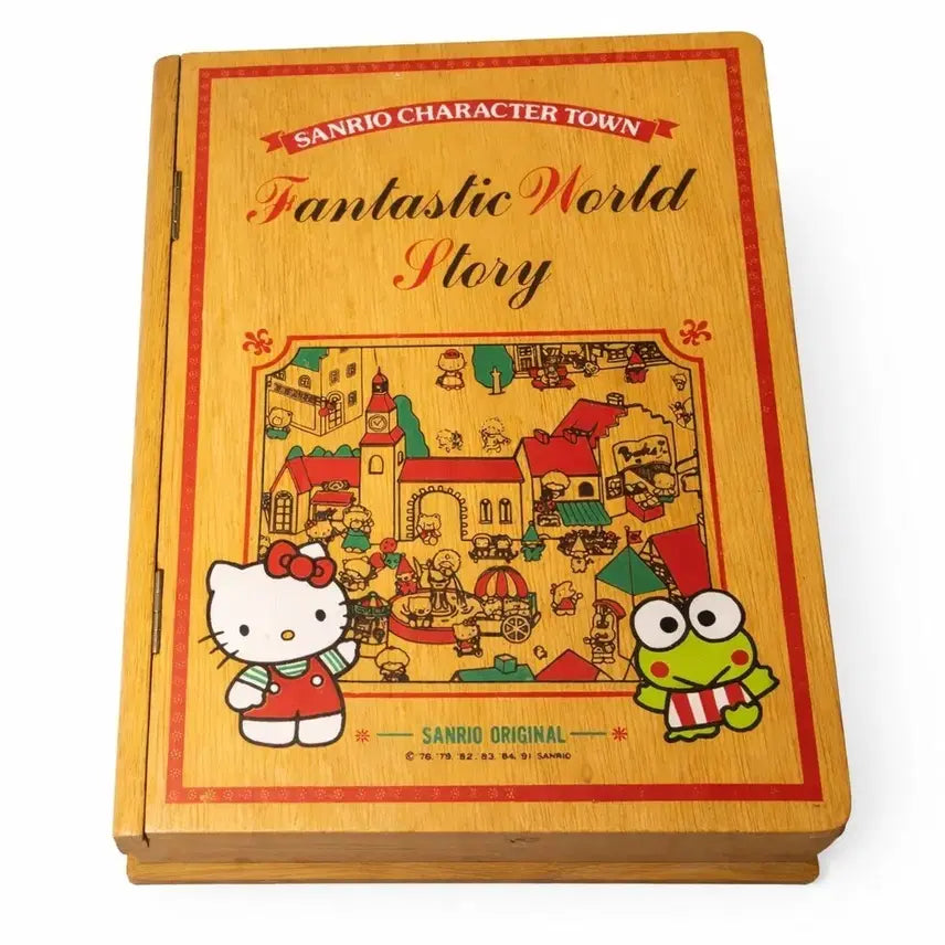 [BUNJANG] 고전 산리오 1991 키티 케로피 원목 소품 보관함 / 고전 산리오 1991 키티 케로피 원목 소품 보관함