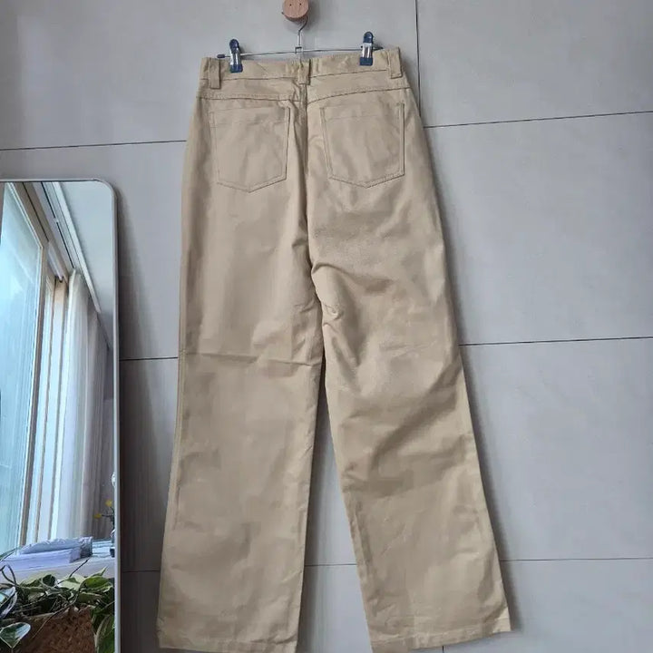 [SOLD OUT] 아워코모스 베이지 핀턱 와이드 팬츠 m 새상품