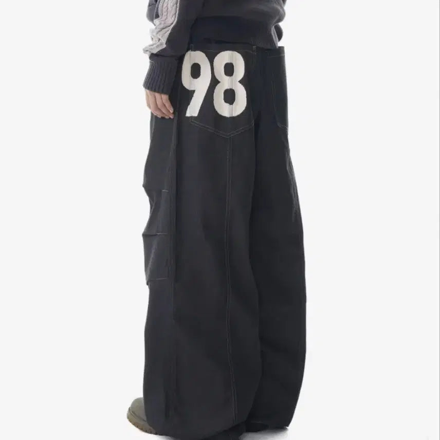 [BUNJANG] A.K.A.M 98 Print Denim Pants / 아캄 98 프린트 데님 바지 팬츠