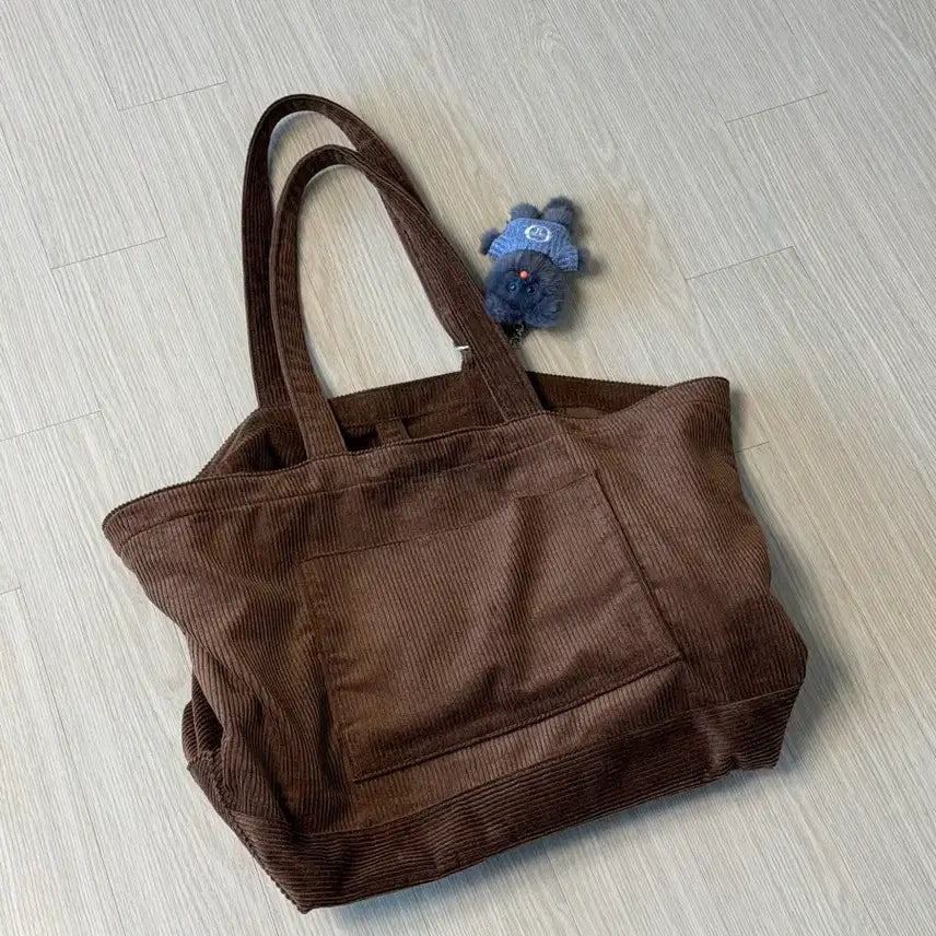 [BUNJANG] Sergio Tacchini U Classic Tote Bag + Keyring / 세르지오타키니 U 클래식 토트백 + 키링