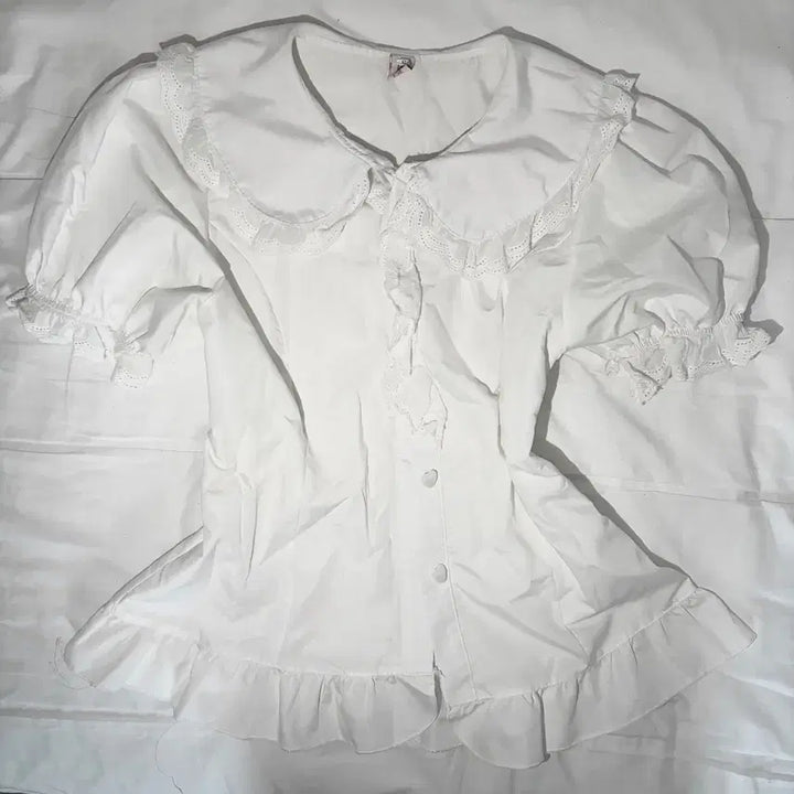 [BUNJANG] Lolita White Blouse / 로리타 화이트 블라우스 / 스나계 지뢰계 양산형 리즈리사 앙크루즈