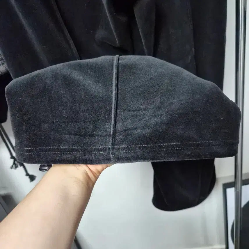 [BUNJANG] Polytelure Velour Track Pants 1-Line Black / [2] 폴리테루 벨루어 트랙 팬츠 1라인 블랙