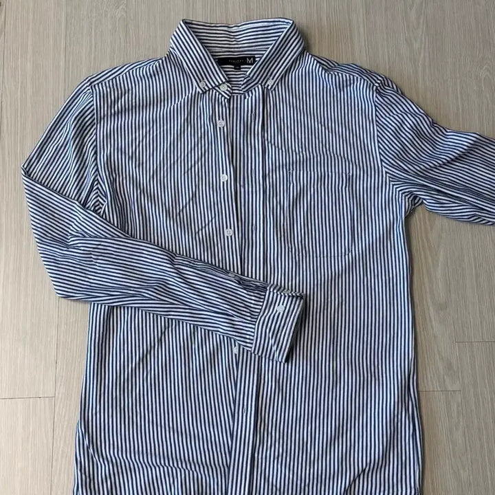 [BUNJANG] Project M Navy Stripe Shirt - Size 105 / 프로젝트엠 네이비 스트라이프 셔츠 105
