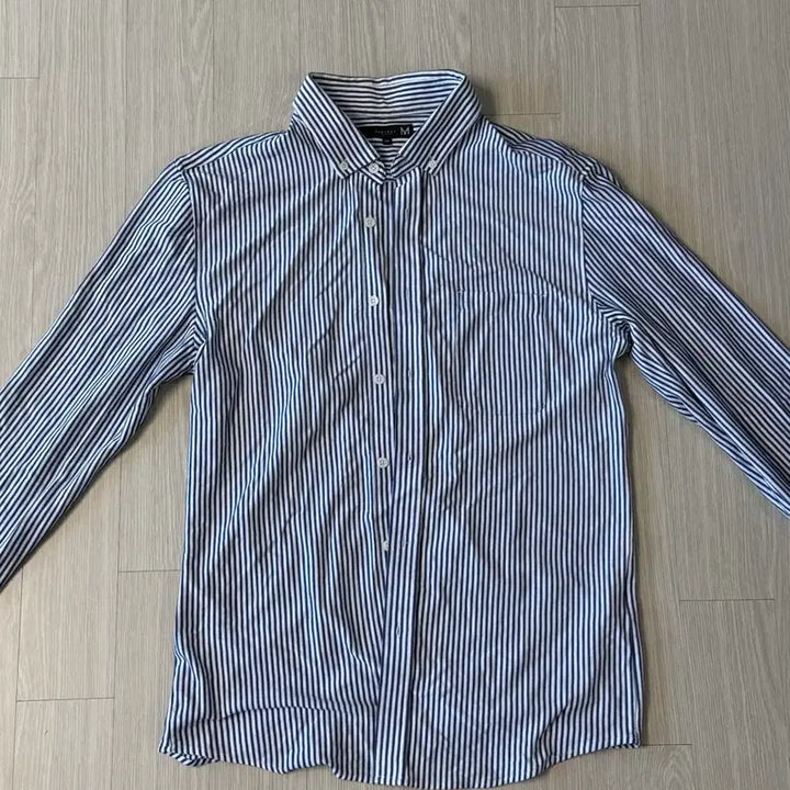 [BUNJANG] Project M Navy Stripe Shirt - Size 105 / 프로젝트엠 네이비 스트라이프 셔츠 105