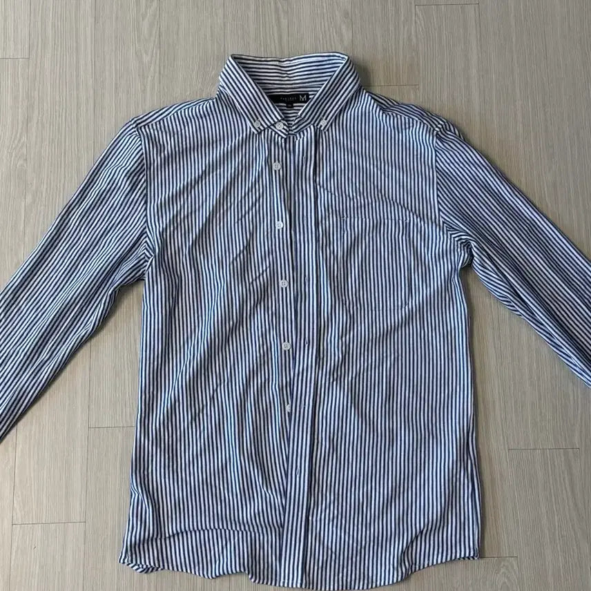 [BUNJANG] Project M Navy Stripe Shirt - Size 105 / 프로젝트엠 네이비 스트라이프 셔츠 105