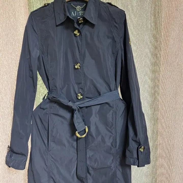 [BUNJANG] Giorgio Armani Jeans Navy Trench Coat Size 38 / 아르마니진 네이비 바바리코트 38사이즈