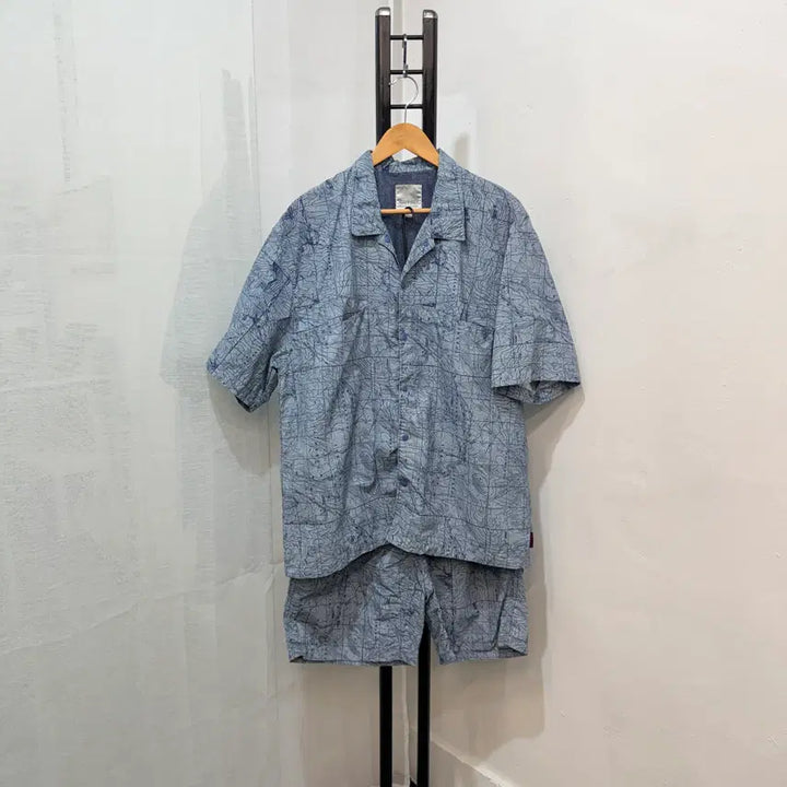 [BUNJANG] Gramicci Graphic Nylon Camp Shirt Set / 그라미치 그래픽 나일론 반팔셋업 세트 캠프셔츠 4387